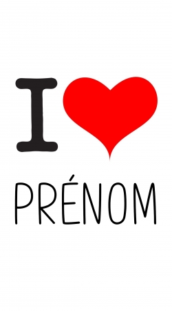Coque I love Prénom - Personnalisable avec nom de ton choix pour