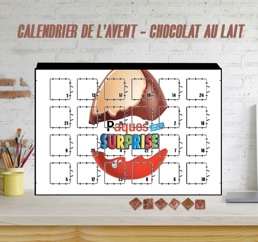 Calendrier photo de l'Avent avec chocolats kinder