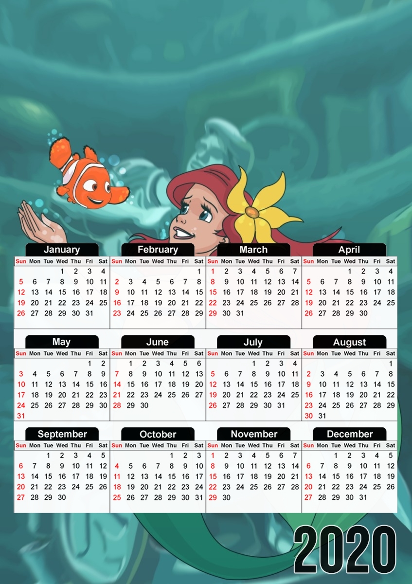 Calendrier photo 30x43cm format A3 Disney Hangover Ariel and Nemo