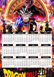 Calendrier Dragon Ball 2021 anime manga format 30 x 30 cm.