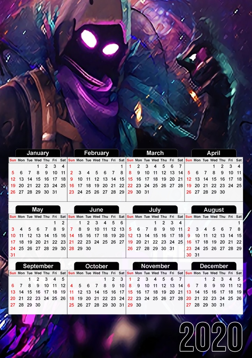 calendrier fortnite the raven 30x43cm format a3