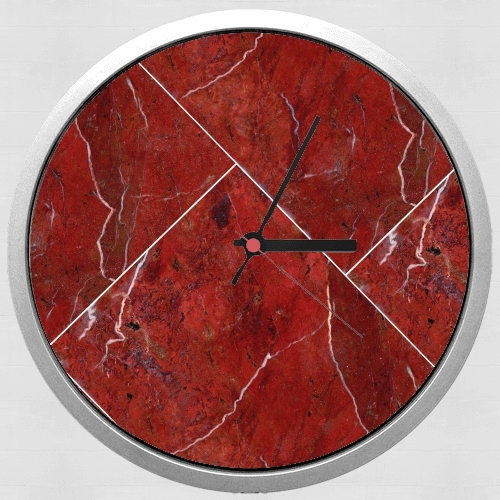 Horloge Minimal Marble Red