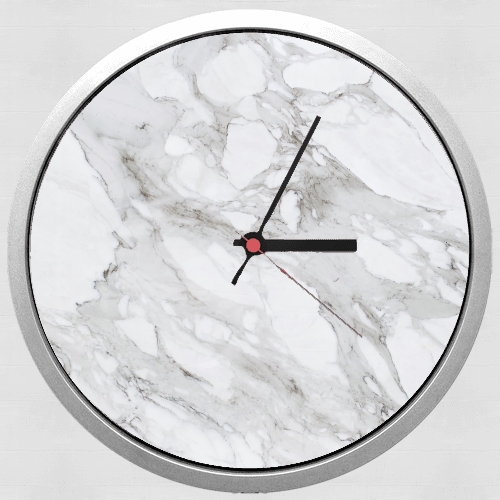 Horloge Minimal Marble White