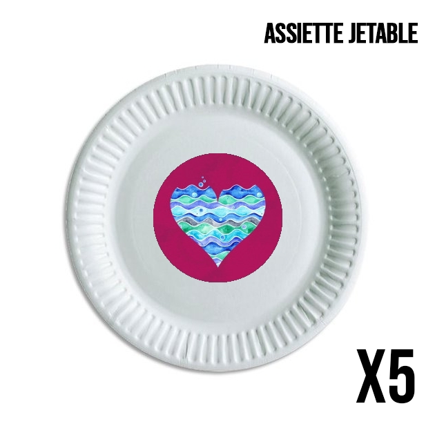 Assiette A sea of Love (purple)