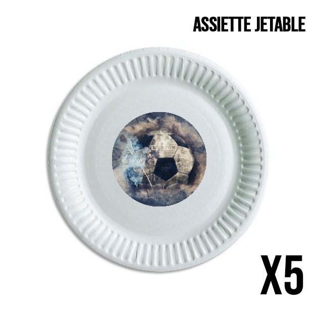 Assiette Abstract Blue Grunge Soccer