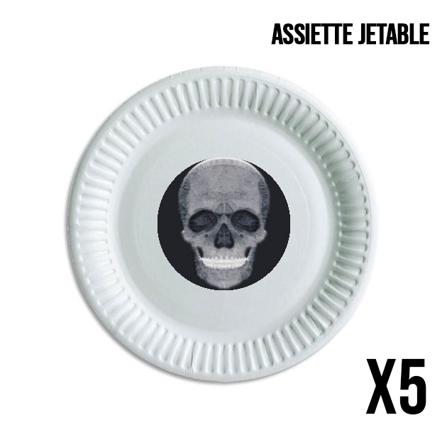 Assiette abstract skull