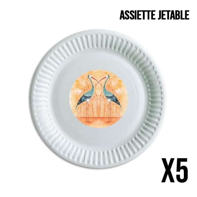 Assiette An Exotic Crane