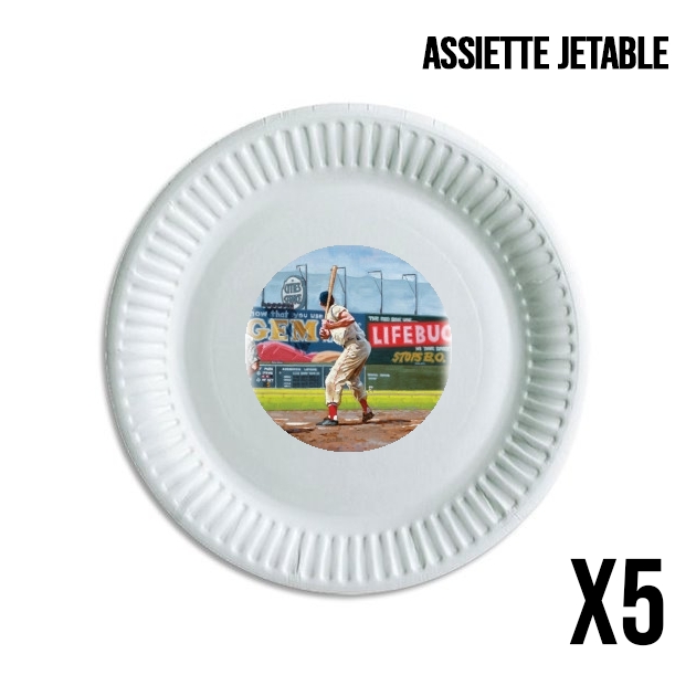 Assiette Baseball Painting