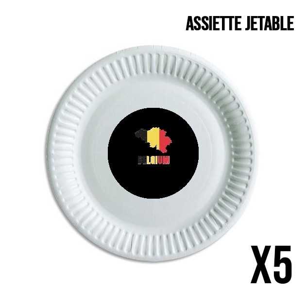 Assiette Drapeau Belgique