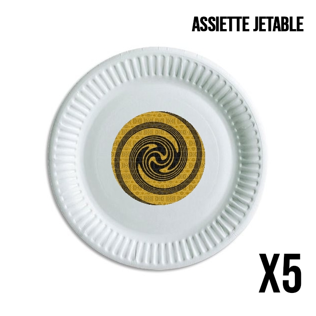 Assiette BLACK SPIRAL