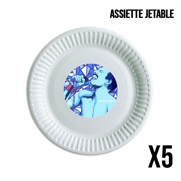 Assiette Blue Mercury