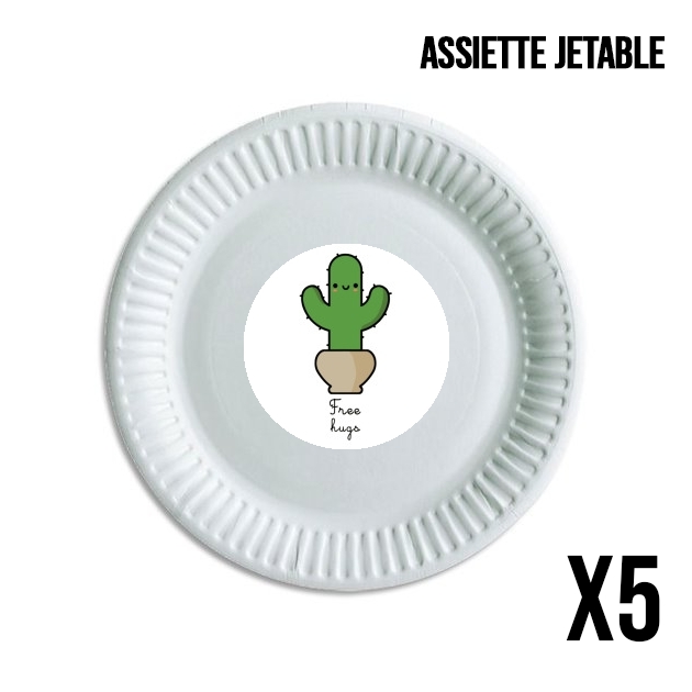 Assiette Cactus Free Hugs