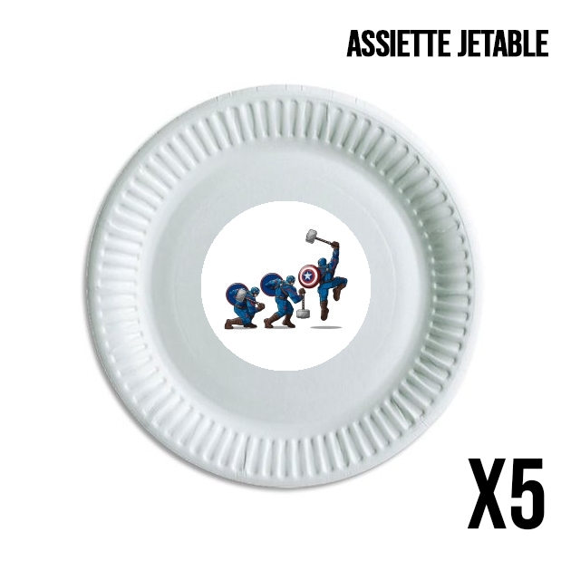 Assiette Captain America - Thor Hammer