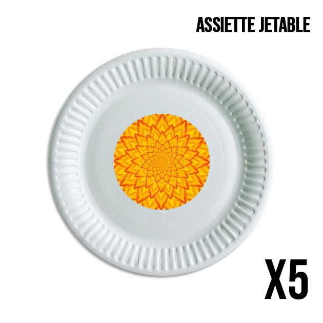 Assiette Dahlia de feu