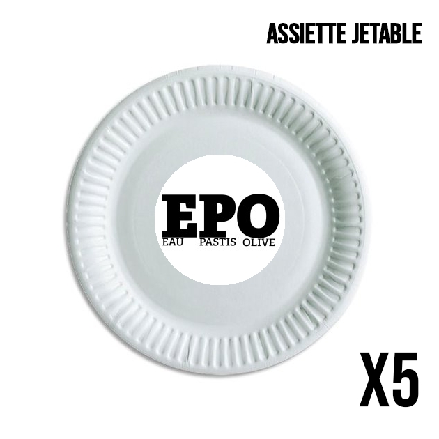 Assiette EPO Eau Pastis Olive