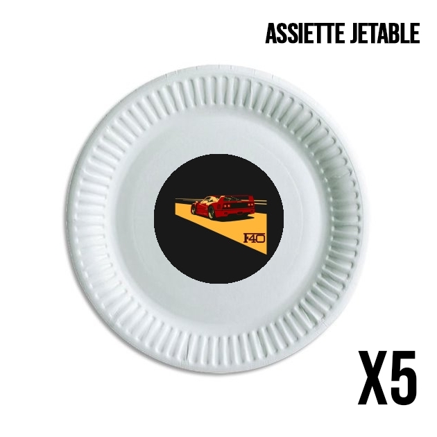 Assiette Ferrari F40 Art Fan