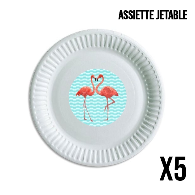 Assiette flamingo love