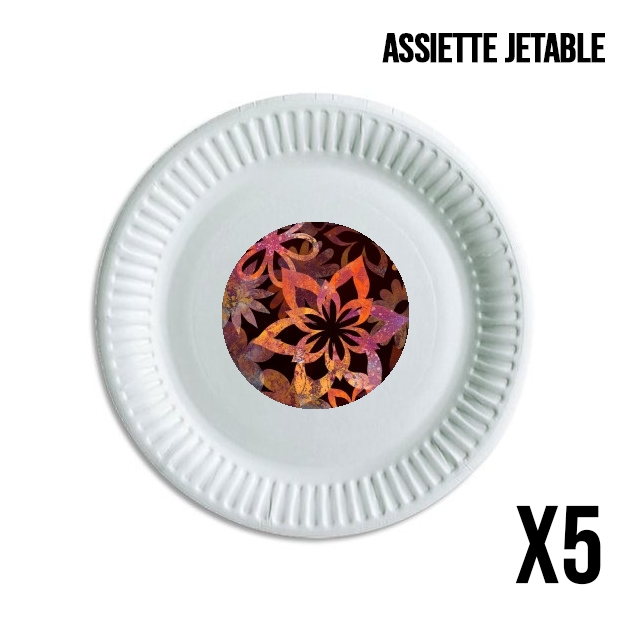 Assiette FLOWER POWER Feuille