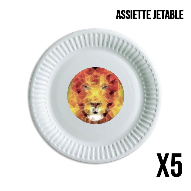 Assiette fractal lion