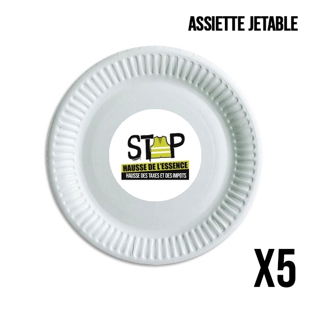 Assiette Gilet Jaune Stop aux taxes