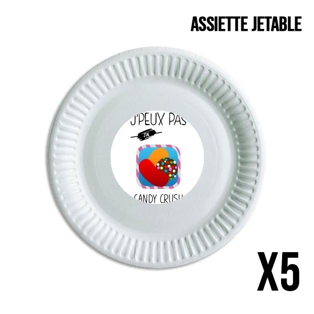 Assiette Je peux pas j'ai candy crush