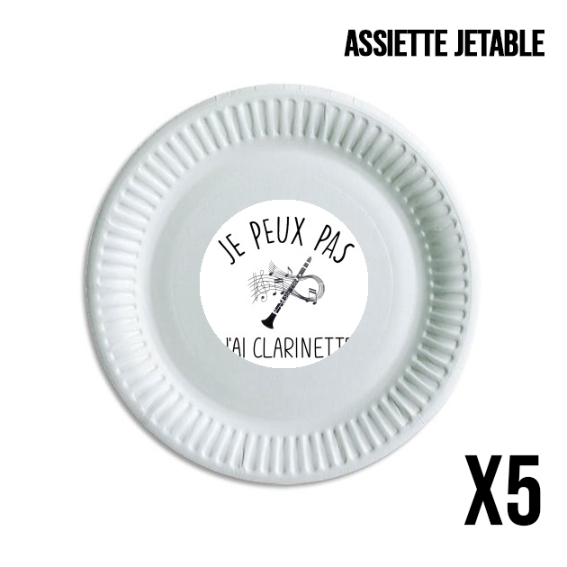 Assiette Je peux pas j'ai clarinette