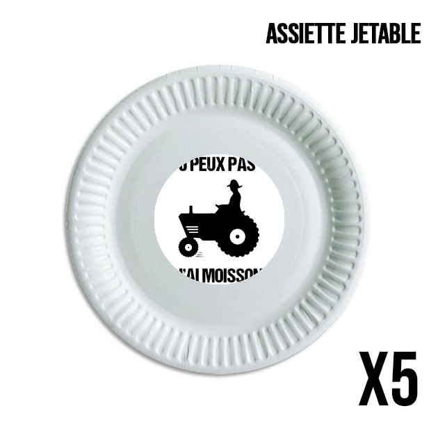 Assiette Je peux pas j'ai moisson