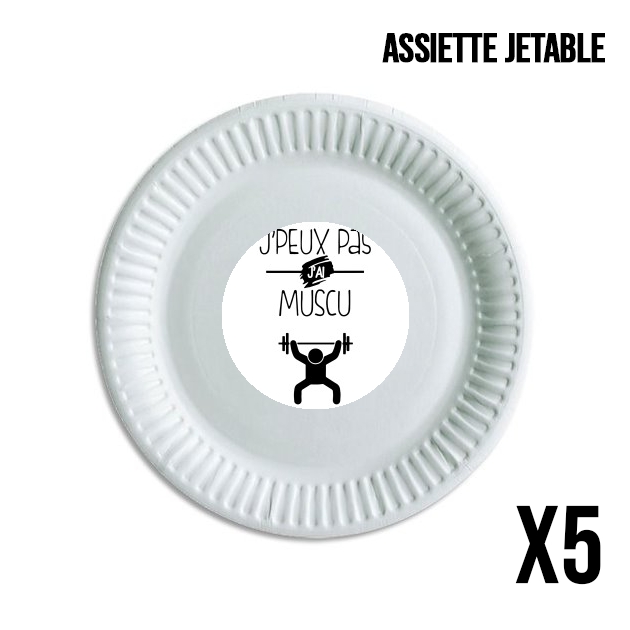 Assiette Je peux pas j'ai musculation