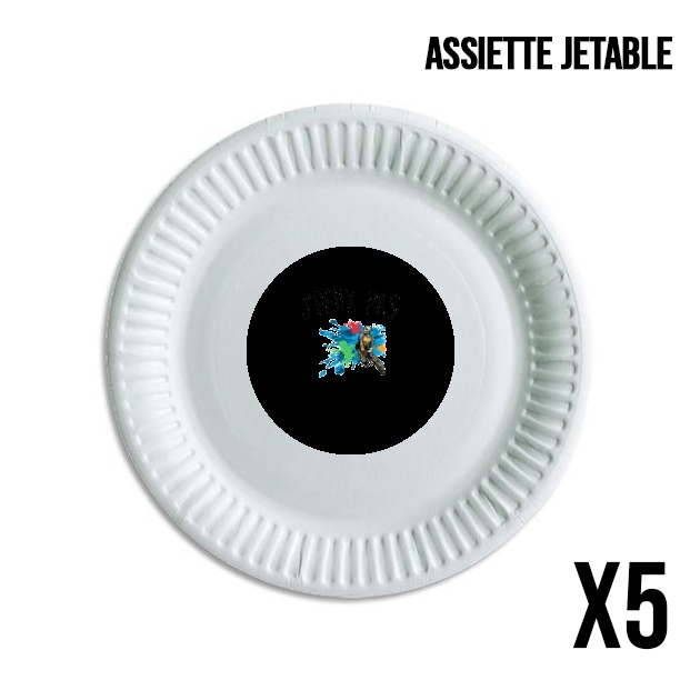 Assiette Je peux pas j'ai Paintball