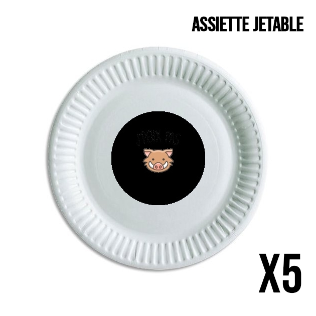 Assiette Je peux pas j'ai sanglier