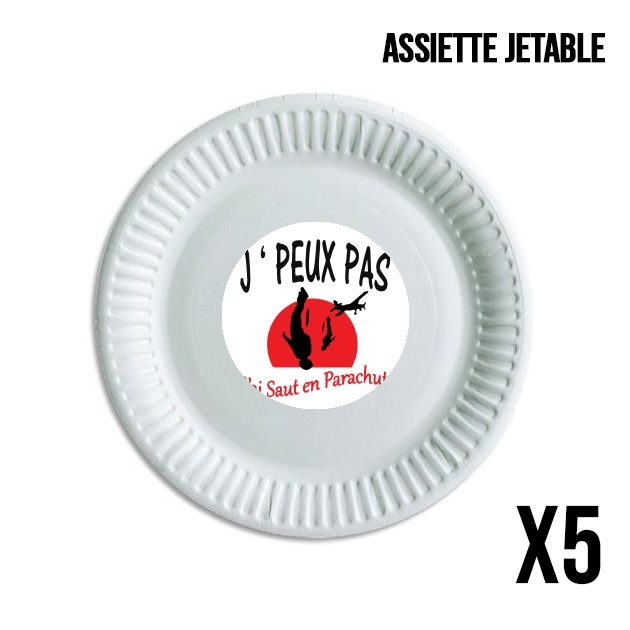 Assiette Je peux pas jai saut en parachute