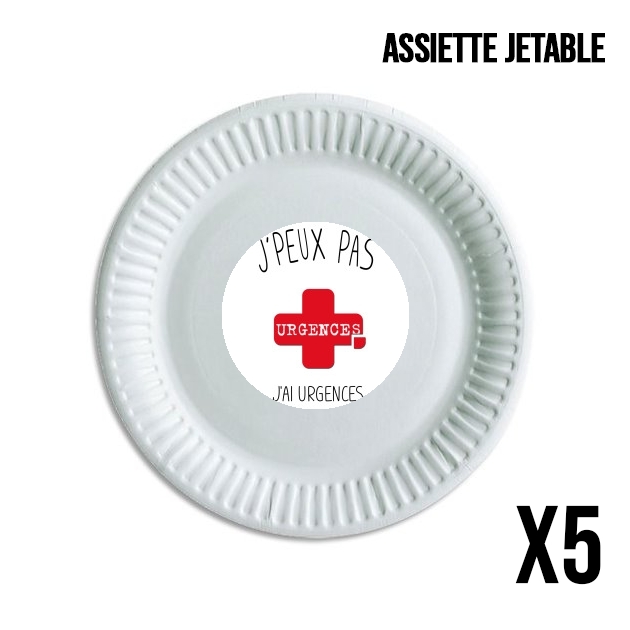 Assiette Je peux pas j'ai urgences