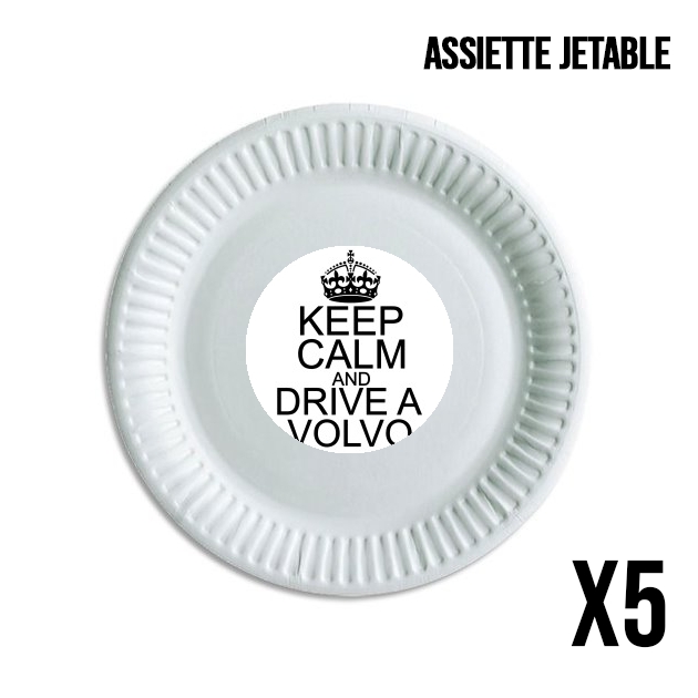 Assiette Keep Calm And Drive a Volvo