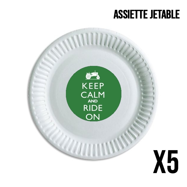 Assiette Keep Calm And ride on Tractor