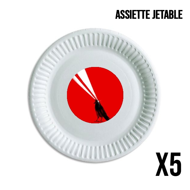 Assiette Laser crow