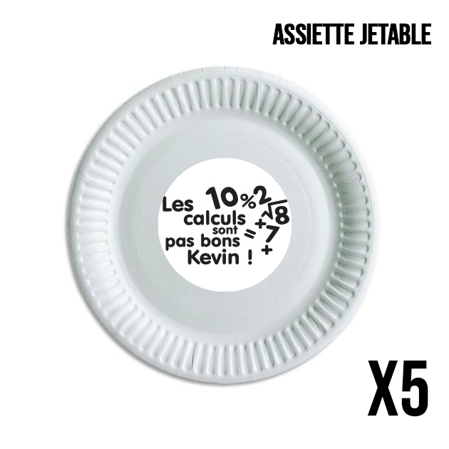 Assiette Les calculs ne sont pas bon Kevin - Prénom personnalisable