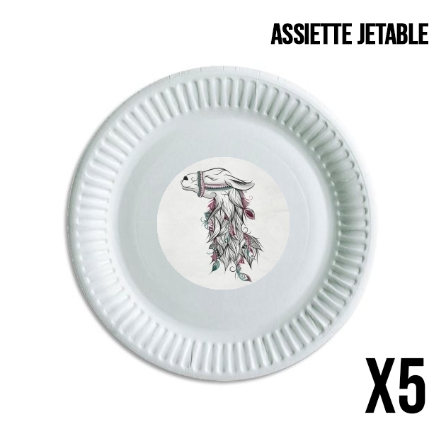 Assiette Llama Heureux