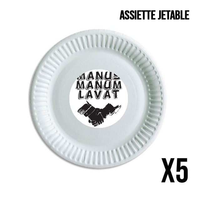 Assiette Manus manum lavat