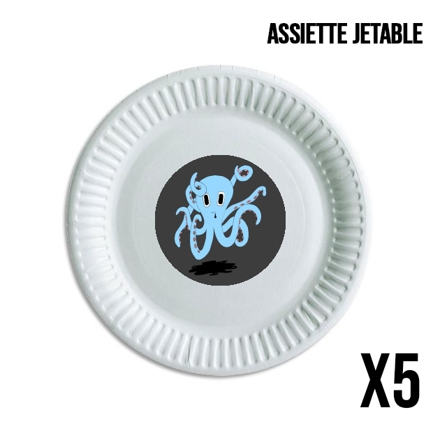 Assiette octopus Blue cartoon