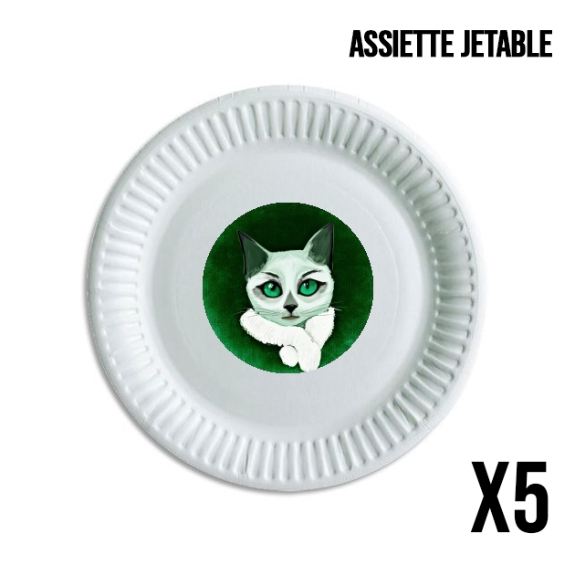 Assiette Painting Cat