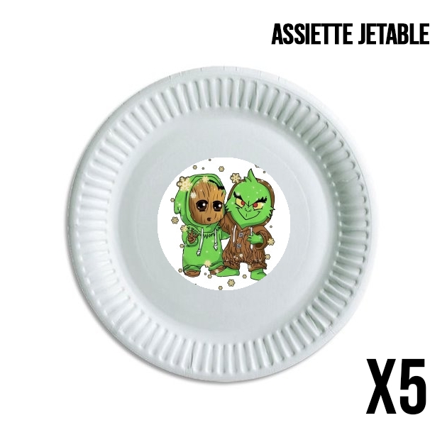 Assiette Caniche blanc