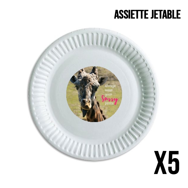 Assiette Sassy Pants Giraffe