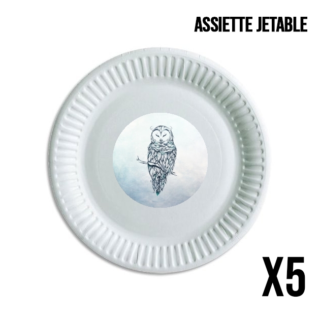 Assiette Snow Owl