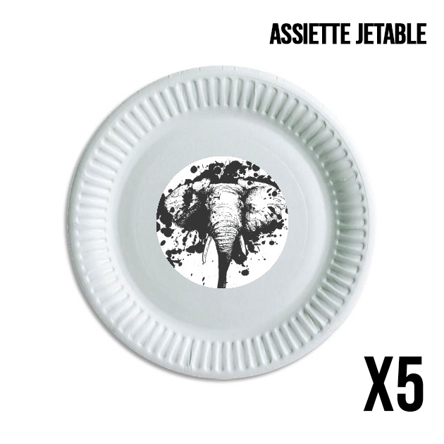 Assiette Splashing Elephant