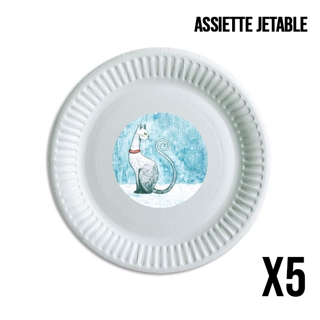 Assiette Winter Cat