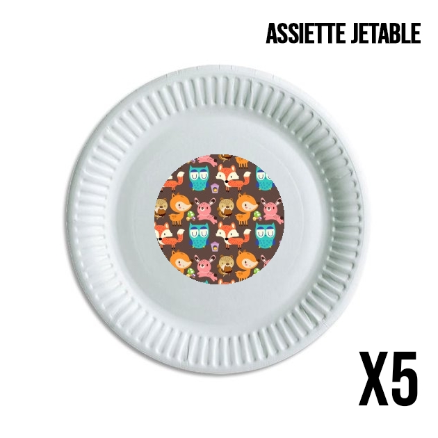 Assiette Woodland friends