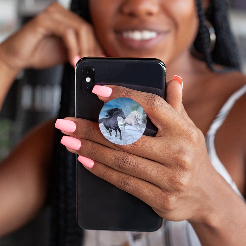 PopSockets Cheval libre dans la neige