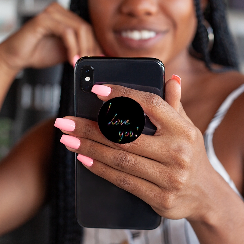 PopSockets I love you texte rainbow