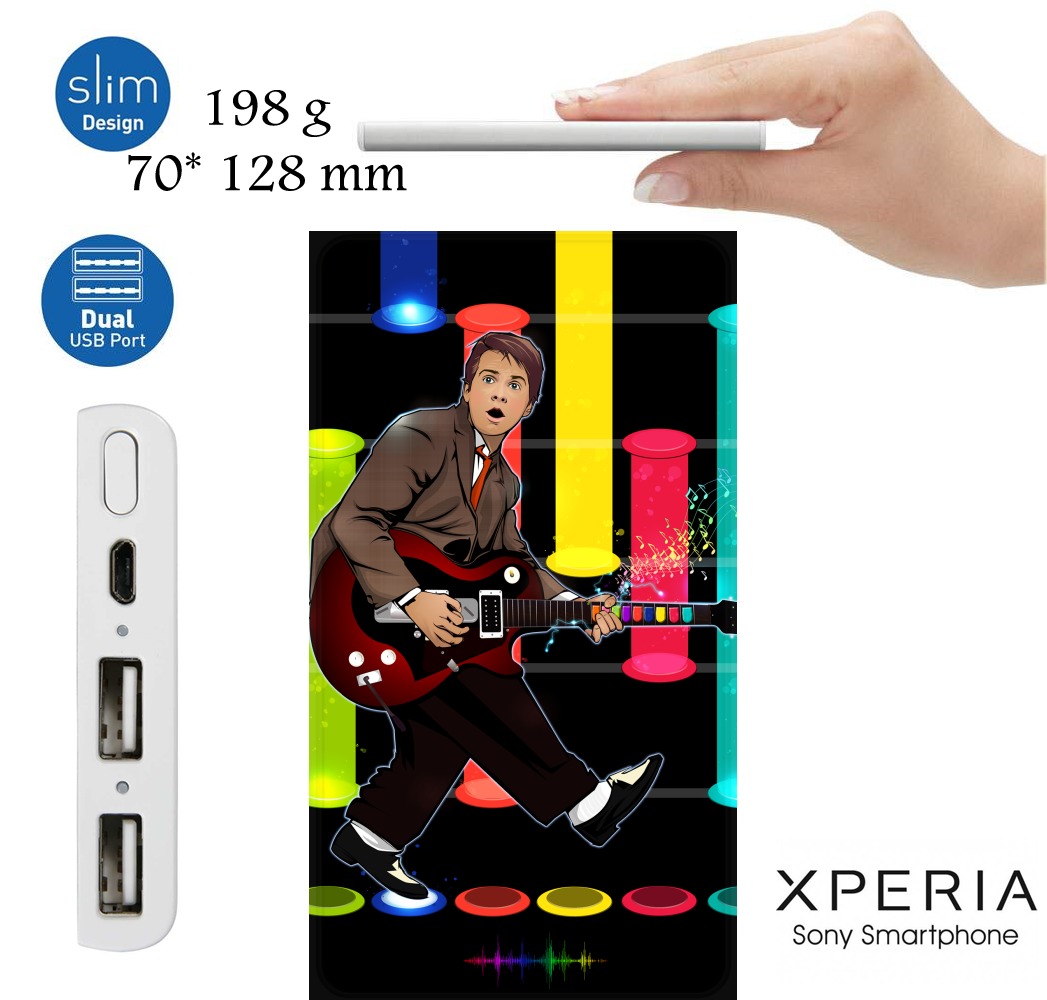 Batterie externe de secours Marty McFly plays Guitar Hero USB