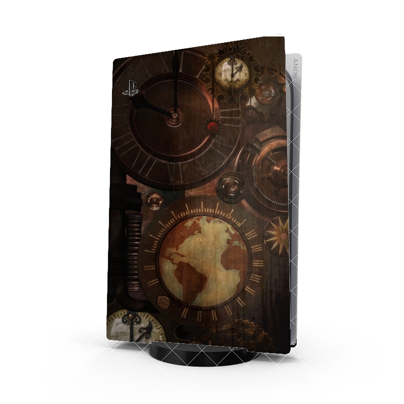 Autocollant Brown steampunk clocks and gears